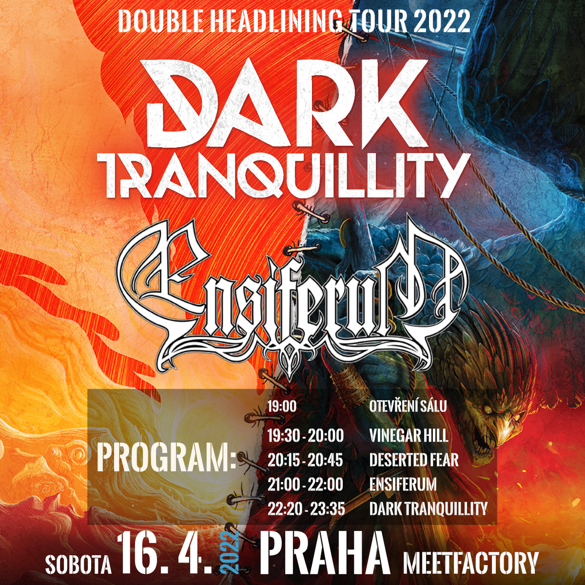 DARK TRANQUILLITY & ENSIFERUM this Saturday in PRAGUE! We have a program  for you! | Masters of Rock