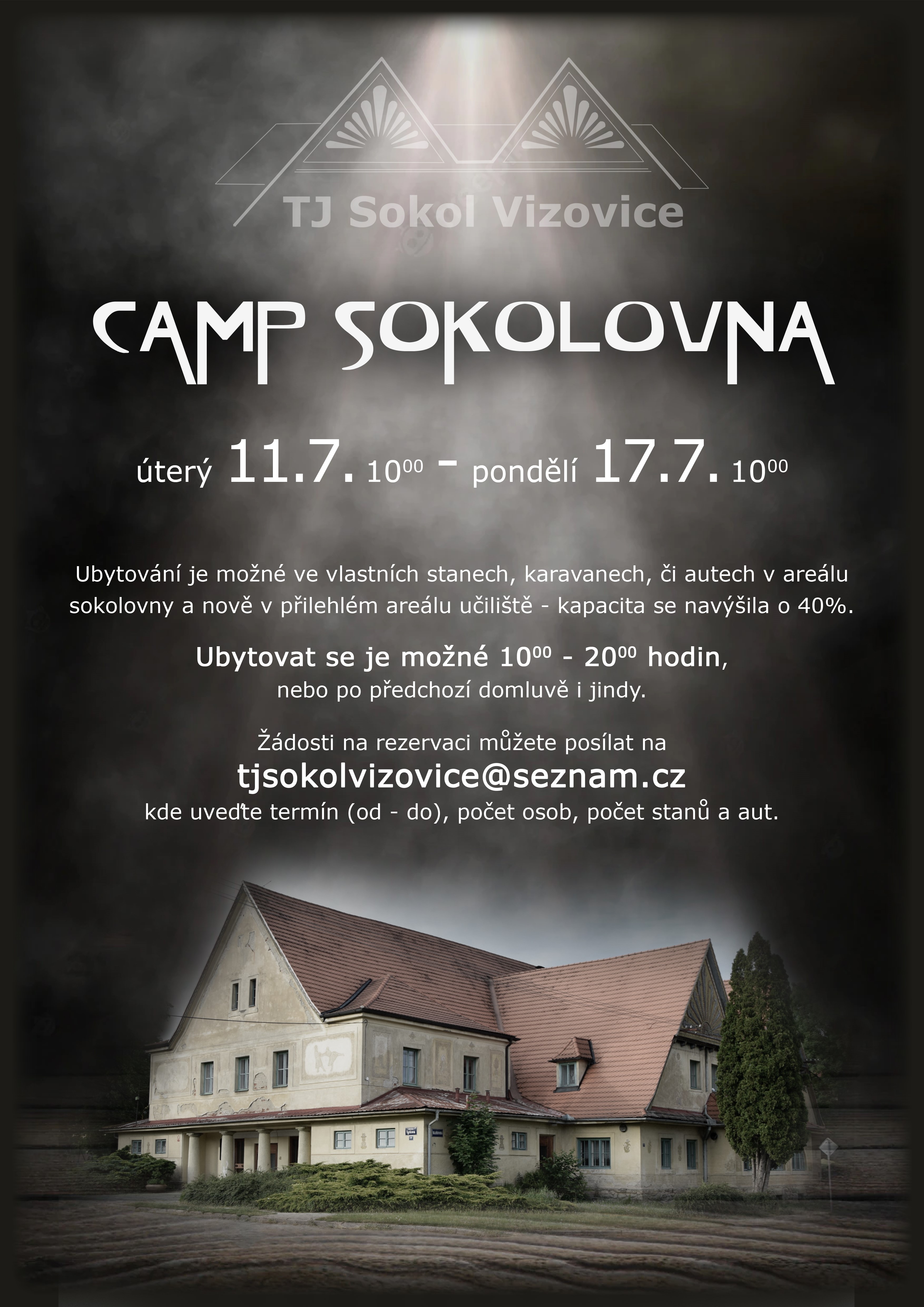 CAMP SOKOLOVNA in VIZOVICE is opening accommodation orders for MASTERS OF  ROCK 2023! | PRAGOKONCERT BOHEMIA, .